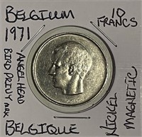 Belgium 1971 10 Francs Belique