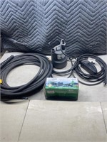 Unused pressure washer hose, small submersible