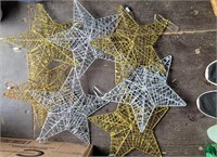 Lot of Large Gold & Silver Stars Decore