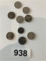 Lot of 5 Buffalo Nickels ('20,26,28,36,37)