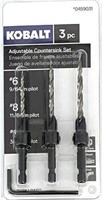 Kobalt 3-Piece Countersink Twist Drill Bit Set