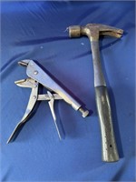 PAIR OF VINTAGE CRAFTSMAN TOOLS, HAMMER AND