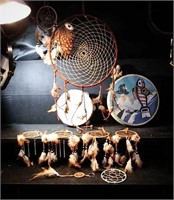 Native American style drum with stick,