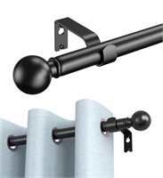 18-64” Curtain Rods Black