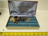 vintage rhinestone brooches & necklaces