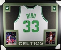 Autographed Larry Bird Custom Framed Jersey