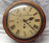 Vintage  Knowles brown wall clock