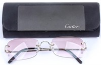 Cartier Venice Platine C Rimless Sunglasses