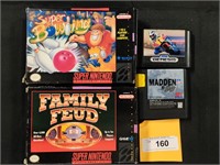 4 vintage video games. Genesis + SNES
