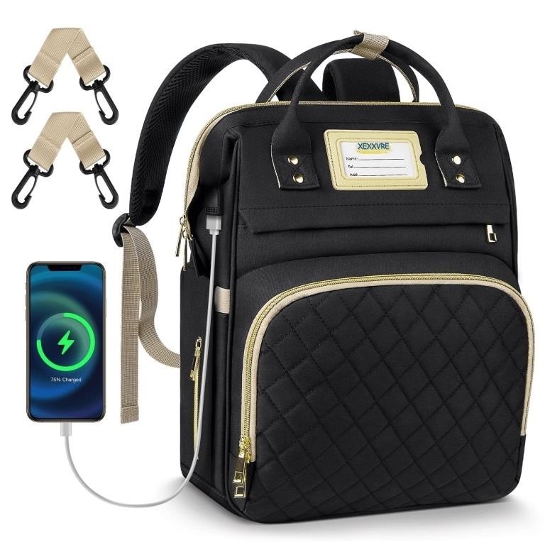 C180  GPED Diaper Bag Backpack, USB Charging Port,