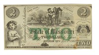 1862 Jefferson City MO $2 Note
