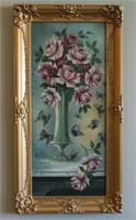 Vintage Adolphus Smith Rose Painting