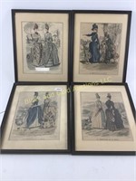 Ladies Victorian pictures in frames