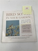 Vintage Bird songs in Garden book with 33 record