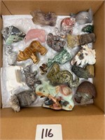 12" x 12' Box Lot Stone Animals as Shown