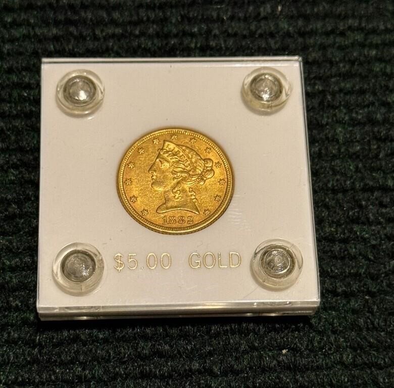 1888 5 Dollar Gold Coin