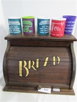 Wooden Bread Box - Koozies and Plastic Cups