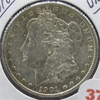 1901-O UNC Morgan Silver Dollar.