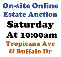 WELCOME TO OUR SAT. @10am ONLINE PUBLIC AUCTION
