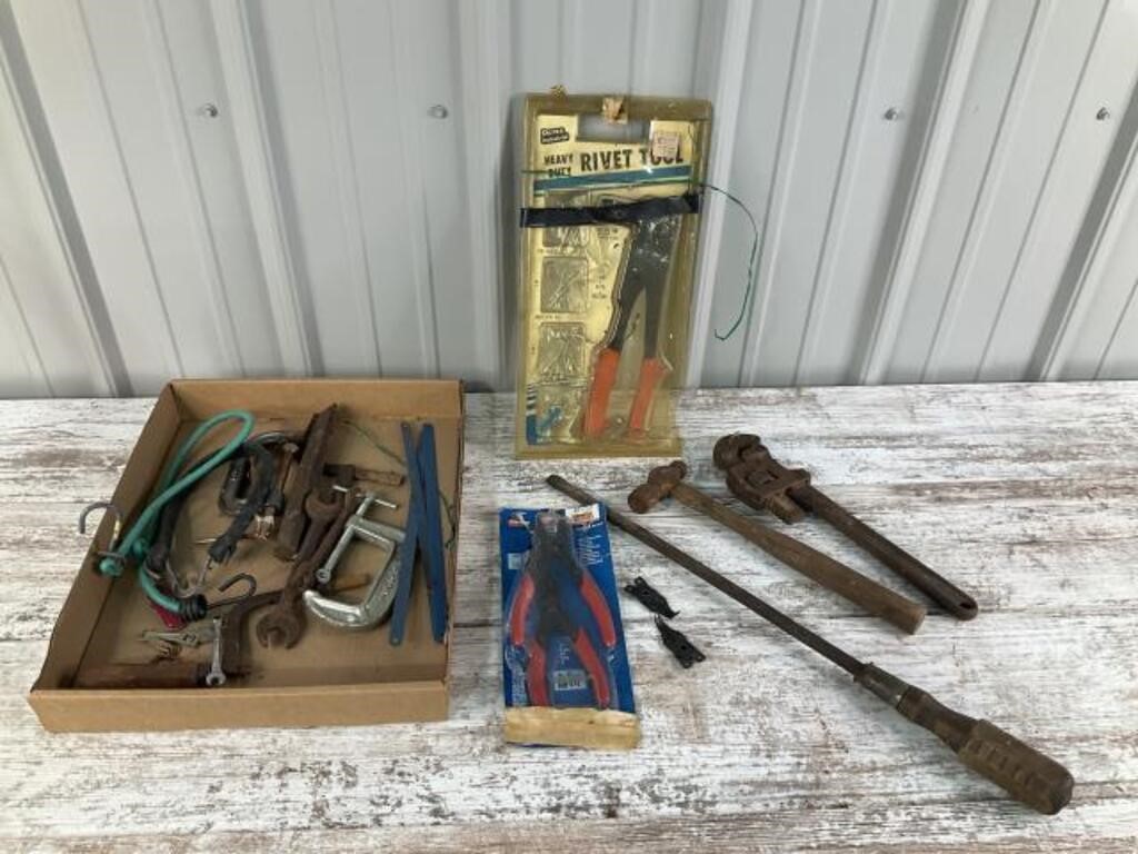 Snap Ring Pliers, Pipe Wrench, Rivet Tool,