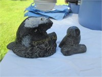 Two pieces of Wolfe Original Soapstone