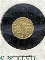 1856 California Gold Token, 25 cent size