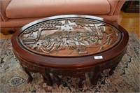 7 Piece Hand Carved tea Coffee Table with Stool