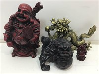 Lucky Buddha, Dragon and More Resin Figures