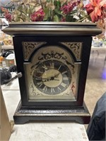 Large black Bombay mantle clock