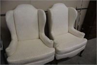 TWO WING BACK CHAIRS