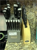 Cusinart knife block with knives & Oster knife blo