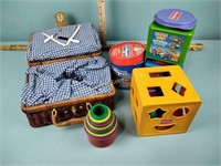 Children's toys: Fisher Price, child's picnic set