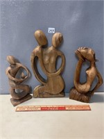 NEAT CARVED WOOD FIGURAL DECOR