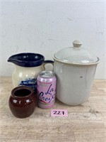 Vintage Flour Pot and Pitcher