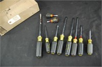 Lot of (10) Klein Tools Screw Drivers & Others