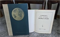 Lot of 2 Midcentury World Atlas Books