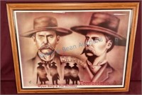Tombstone Wyatt Earp, doc Holliday print signed
