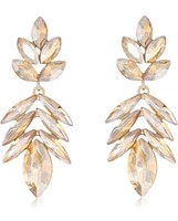 Crystal dangle drop statement earrings
