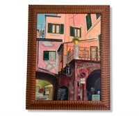 Monterosso Corner by C. Fredrick Original Painting