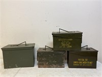 4 metal ammo cans