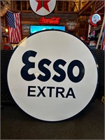 3.6ft Round Porcelain Esso Sign