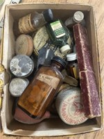 Box of early Medicine/ Apothecary bottles