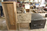 Wooden Trunk, Box Lot