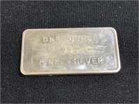 One ounce .999 Fine Silver