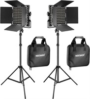 NEW $260 2 Pcs Bi-color  Video Light and Stand