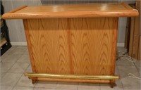 5 Foot Oak Bar 23" Deep 42" Tall