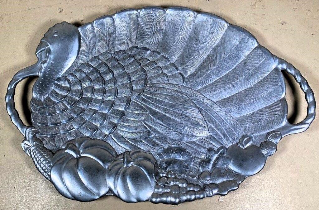 like NEW Lenox- Pewter Turkey platter 16x24