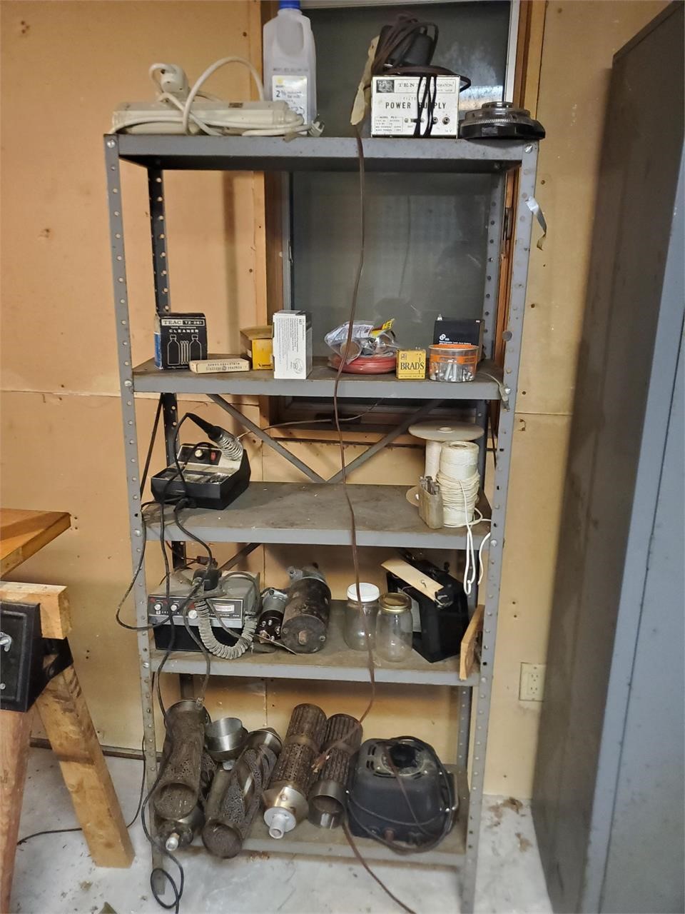 Metal shelf and all contents