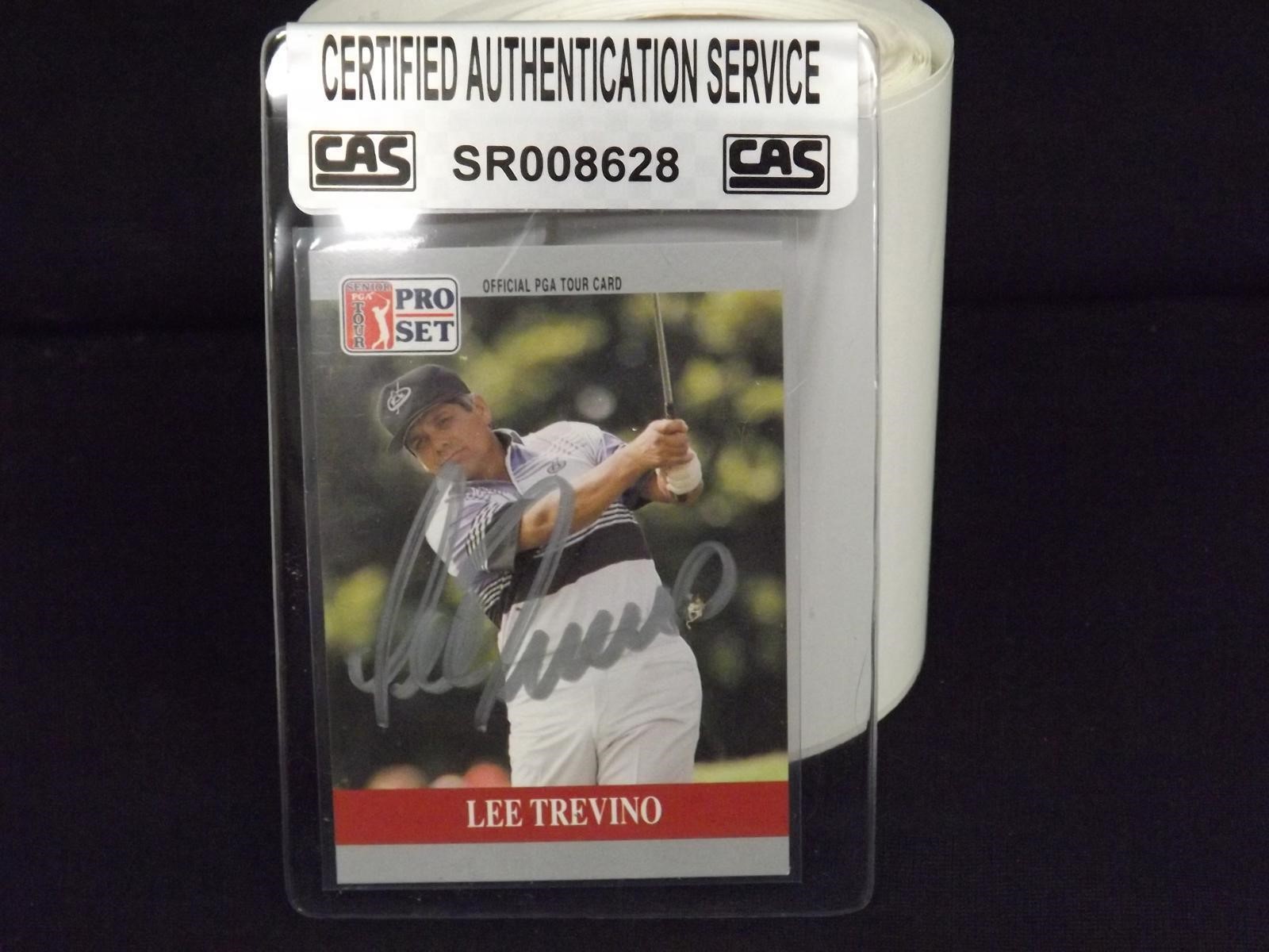 1990 PRO SET PGA LEE TREVINO AUTOGRAPH CAS