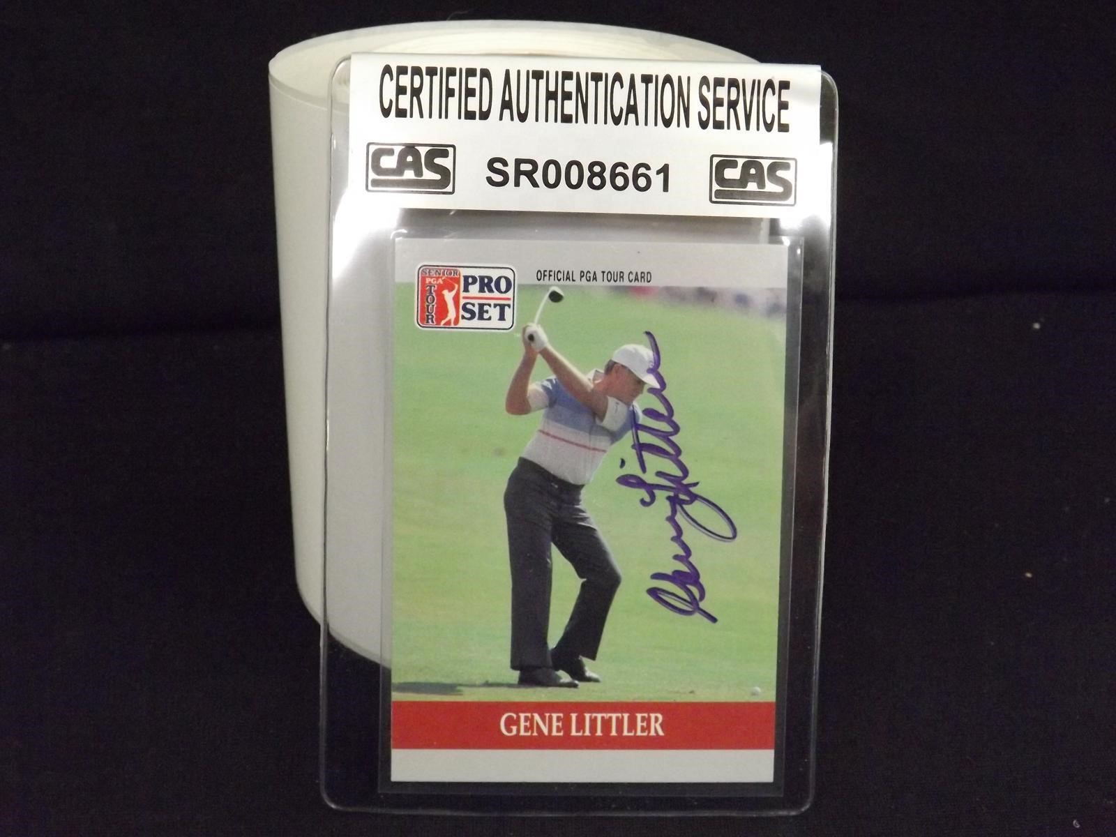 1990 PRO SET GENE LITTLER AUTOGRAPH CAS